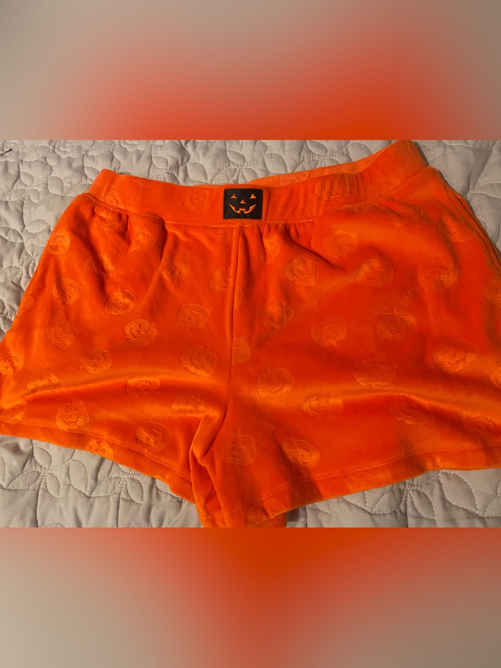 Women's Pumpkin Orange Sleep Shorts - Festive Lounge Wear